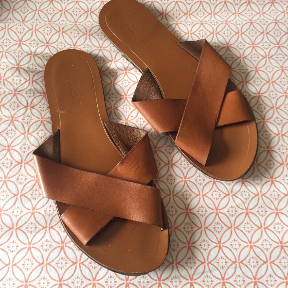 J. Crew Leather Slides